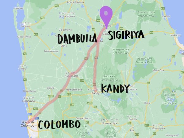 シーギリヤの地図